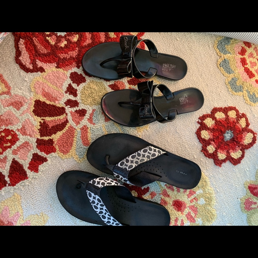Coach flip flops - 2 pairs